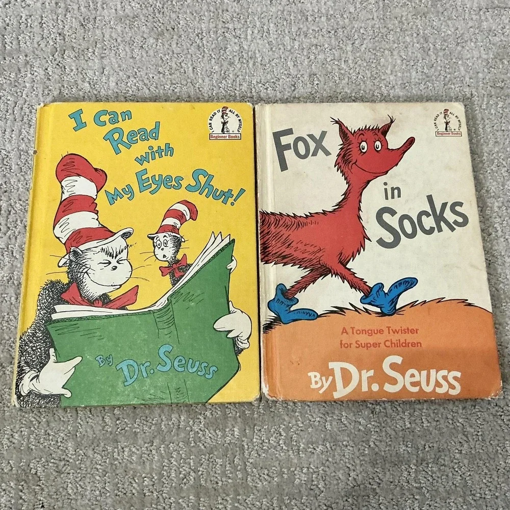 Vintage‎ Dr Seuss Beginner Books 11 HC Lot Cat Hat Green Eggs Random Multicolor